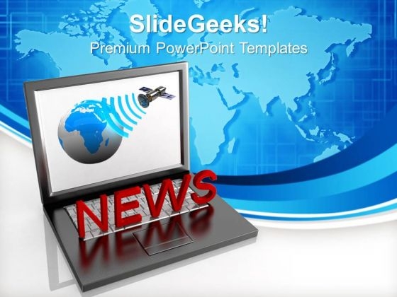 Online News Communication Technology PowerPoint Templates Ppt Backgrounds For Slides 1212