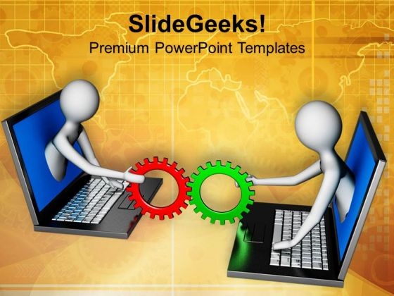 Online Teamwork Concept PowerPoint Templates Ppt Backgrounds For Slides 0813