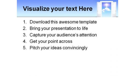 Open Door Religion PowerPoint Themes And PowerPoint Slides 0511