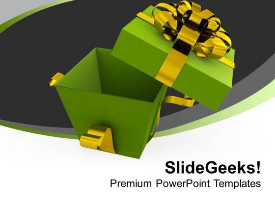 Open Gift Box With Wrapping Festival PowerPoint Templates Ppt Backgrounds For Slides 1112
