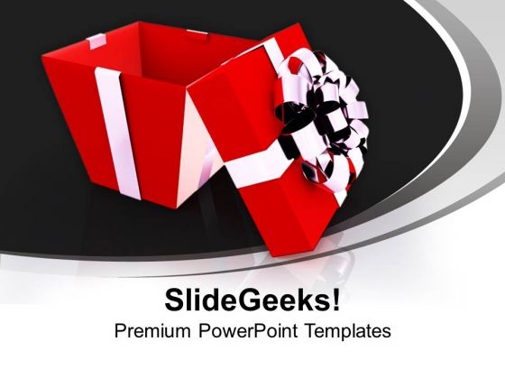 Open Red Gift Box Festival PowerPoint Templates Ppt Backgrounds For Slides 1212