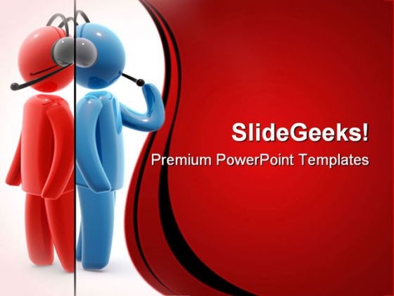 Operators Dialoge Business PowerPoint Templates And PowerPoint Backgrounds 0711