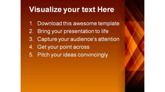 Orange Abstract Background PowerPoint Template 0810