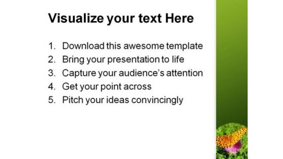 Orange Butterfly Animals PowerPoint Themes And PowerPoint Slides 0211