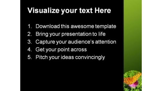 Orange Butterfly Animals PowerPoint Themes And PowerPoint Slides 0211
