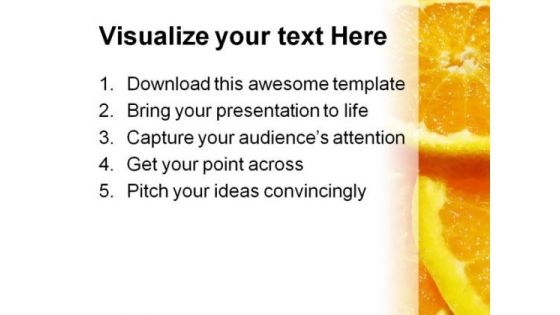 Orange Food PowerPoint Template 0810