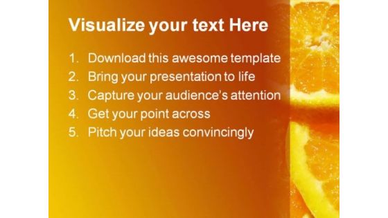 Orange Food PowerPoint Template 0810