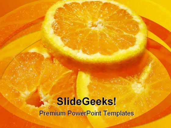 Orange Food PowerPoint Template 0810