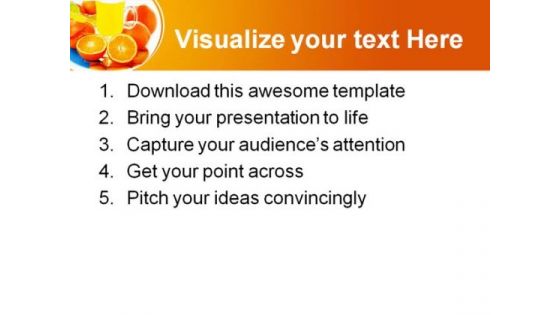 Orange Juice Food PowerPoint Themes And PowerPoint Slides 0511