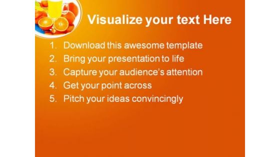 Orange Juice Food PowerPoint Themes And PowerPoint Slides 0511