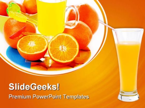 Orange Juice Food PowerPoint Themes And PowerPoint Slides 0511