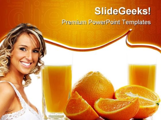 Orange Juice Health PowerPoint Templates And PowerPoint Backgrounds 0311