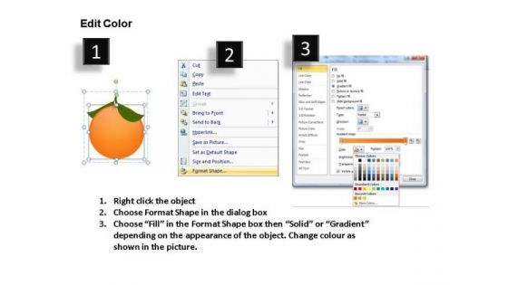 Orange Leading Fruit PowerPoint Slides And Ppt Templates