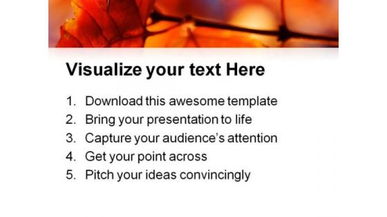 Orange Leaves Nature PowerPoint Themes And PowerPoint Slides 0611