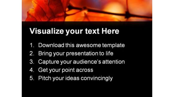 Orange Leaves Nature PowerPoint Themes And PowerPoint Slides 0611