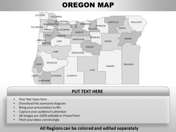 Oregon PowerPoint Maps