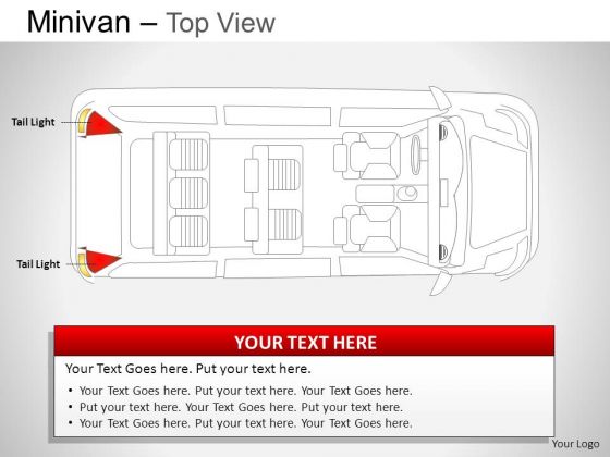 Original Green Minivan Top View PowerPoint Slides And Ppt Diagram Templates