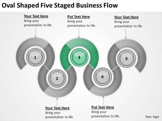 Oval Shaped Five Staged Business Flow Ppt Strategic Plans PowerPoint Templates