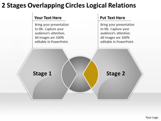 Overlapping Circles Logical Relations Real Estate Business Plan Template PowerPoint Slides