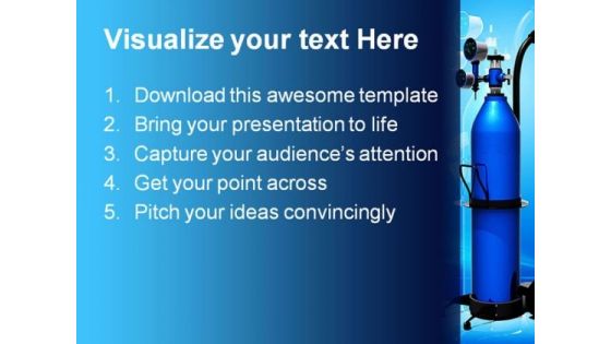 Oxygen Cylinder Science PowerPoint Backgrounds And Templates 1210