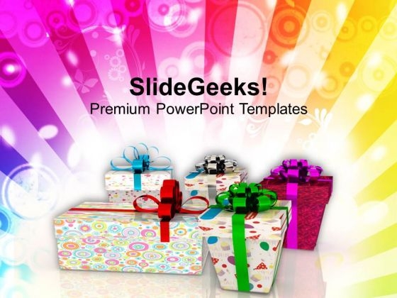 Packed Gifts On Christmas Eve PowerPoint Templates Ppt Backgrounds For Slides 0413