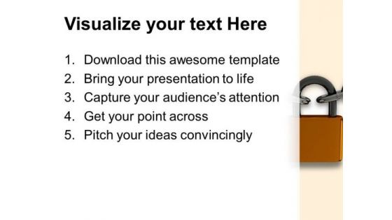 Pad Lock Security PowerPoint Templates And PowerPoint Themes 0512