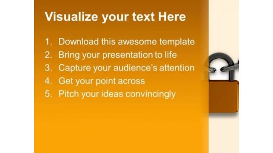 Pad Lock Security PowerPoint Templates And PowerPoint Themes 0512