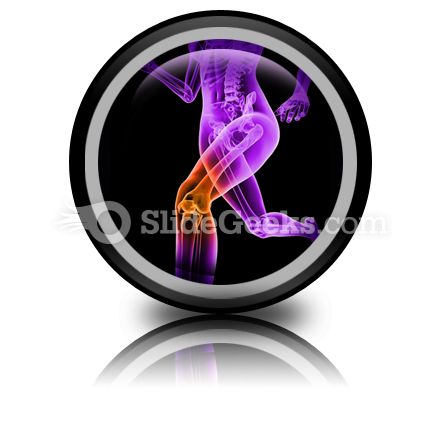 Pain In Knee PowerPoint Icon Cc