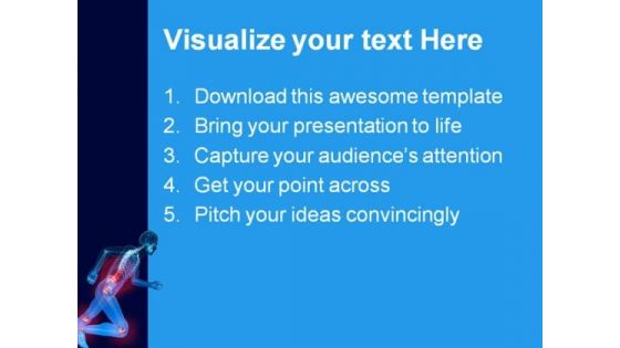 Painful Joints Medical PowerPoint Template 0610