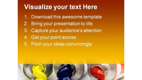 Paint Tubes Gradient PowerPoint Backgrounds And Templates 1210