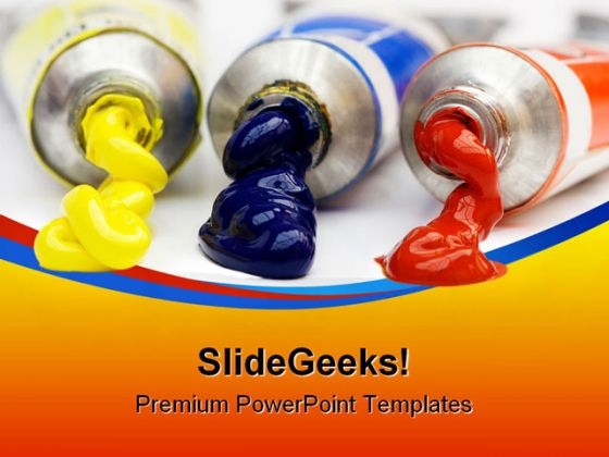 Paint Tubes Gradient PowerPoint Backgrounds And Templates 1210