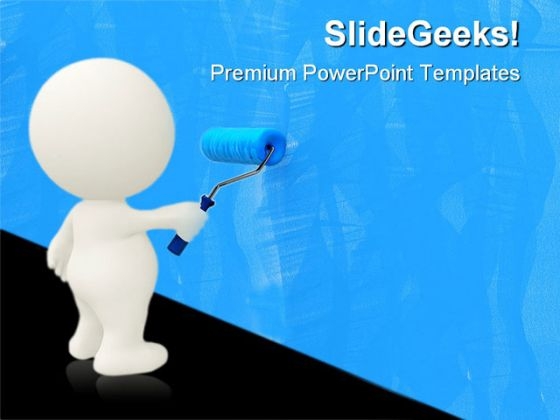 Painting Wall Art PowerPoint Templates And PowerPoint Backgrounds 0611