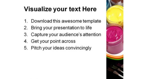 Paints Education PowerPoint Template 1110