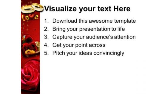 Pair Of Rings Wedding PowerPoint Templates And PowerPoint Themes 0612