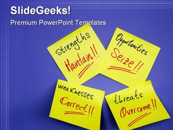 Paper Notes Business PowerPoint Template 0810