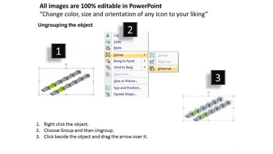 Parallel Data Processing Steps 6 Stages Trial Flow PowerPoint Templates