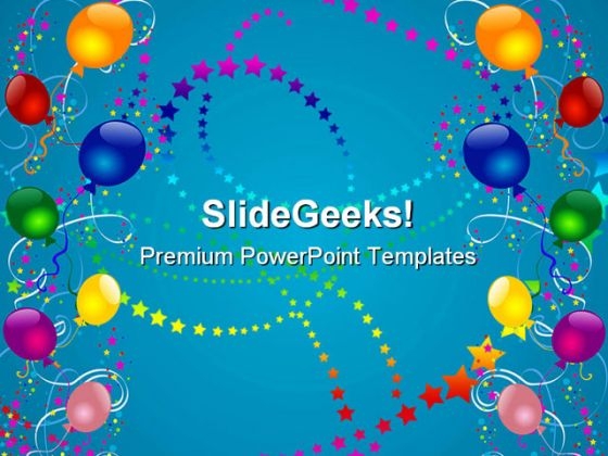 Party Balloons Abstract Background PowerPoint Themes And PowerPoint Slides 0811