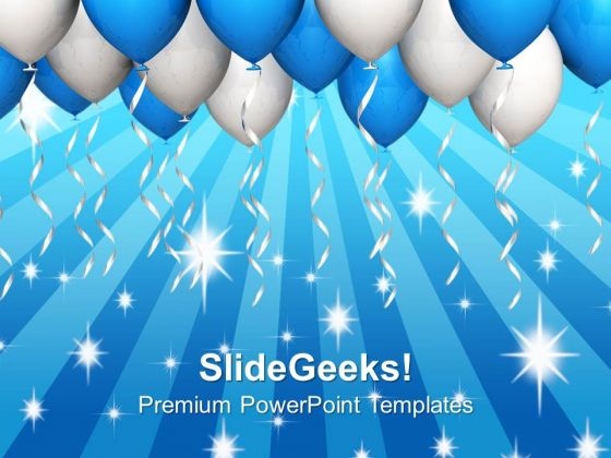 Party Balloons Celebration Festival PowerPoint Templates And PowerPoint Themes 1012