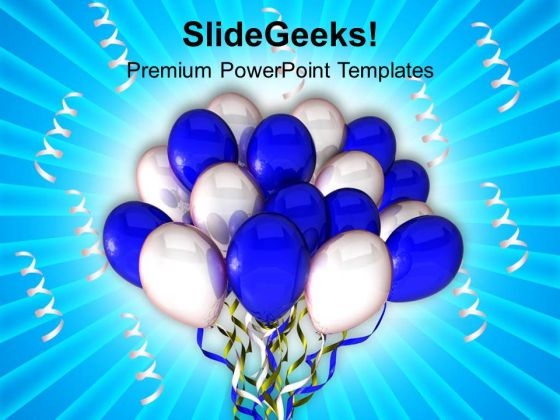 Party Balloons Entertainment PowerPoint Templates Ppt Backgrounds For Slides 0313