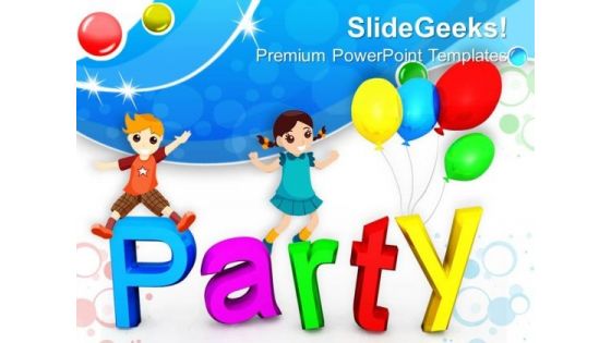 Party Blue Water Waves Abstract PowerPoint Templates And PowerPoint Themes 0912