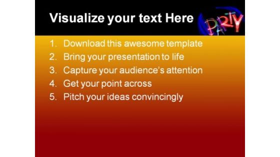 Party Entertainment PowerPoint Templates And PowerPoint Backgrounds 0511