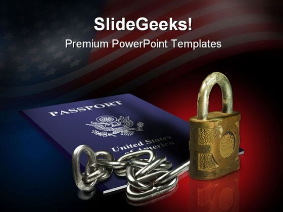 Passport Security Americana PowerPoint Backgrounds And Templates 1210