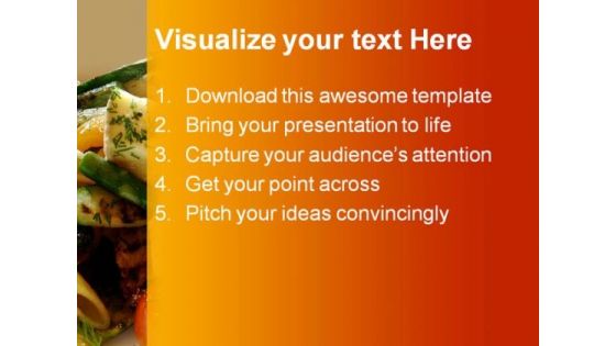 Pasta Meal Food PowerPoint Backgrounds And Templates 1210