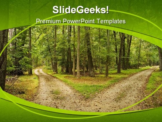 Path Nature PowerPoint Template 0810
