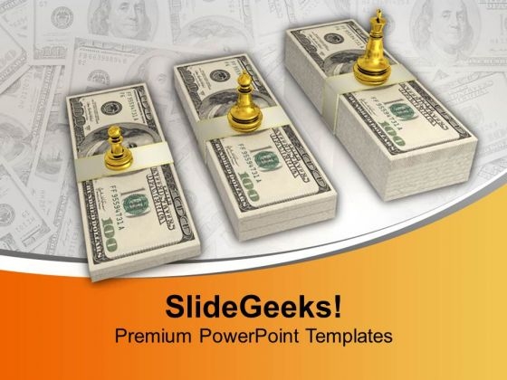 Pawns With Currency Note Business PowerPoint Templates And PowerPoint Themes 1112