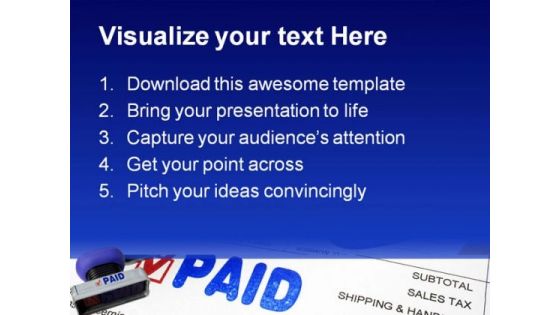 Paying Bills Business PowerPoint Backgrounds And Templates 1210