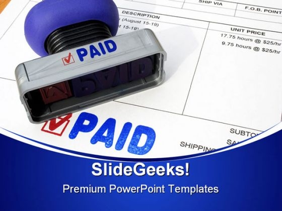 Paying Bills Business PowerPoint Backgrounds And Templates 1210