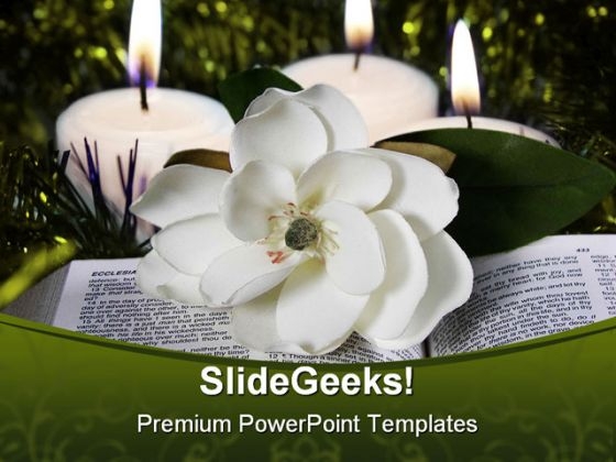 Peace Bible Religion PowerPoint Template 0610
