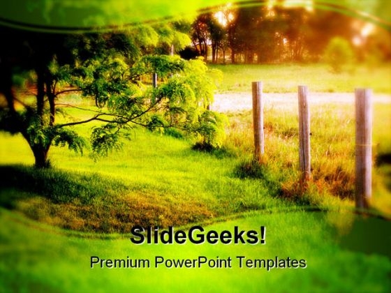 Peaceful Serenity Nature PowerPoint Template 0810