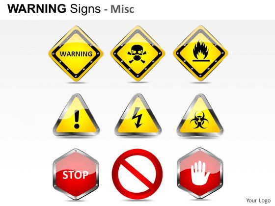 Pedestrian Warning Signs PowerPoint Slides And Ppt Diagram Templates